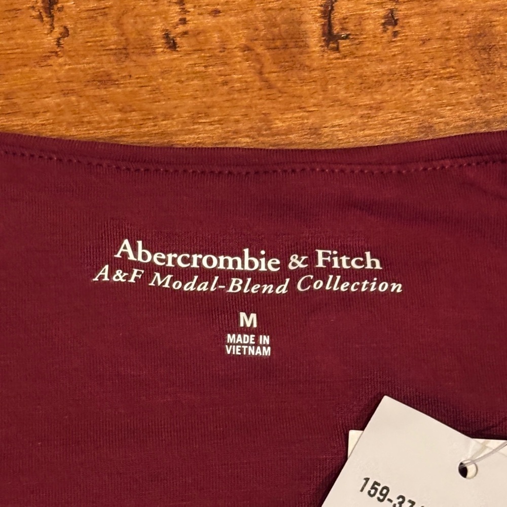NWT Abercrombie & Fitch Ava Long Sleeve Mini Dress Rich Wine Size M - Picture 5 of 10